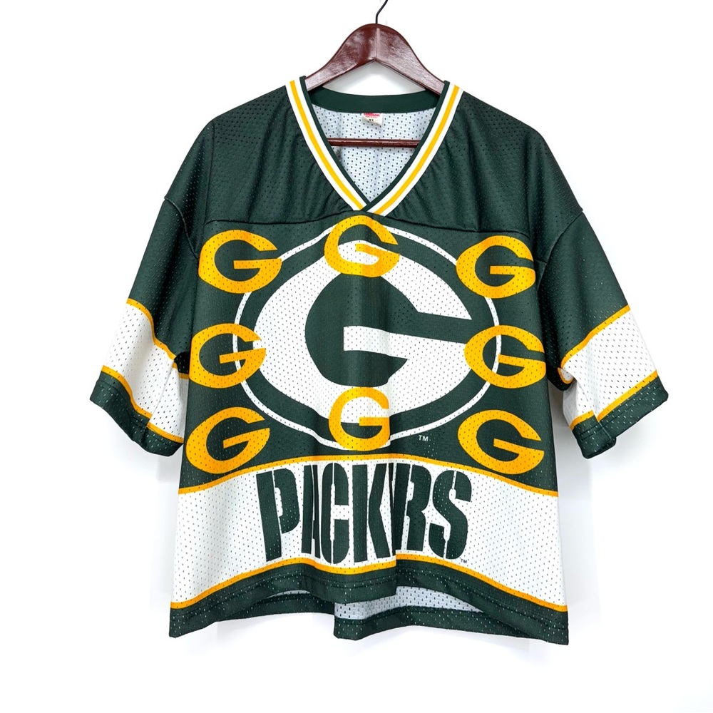 Vintage Wilson Green Bay Packers Cropped Practice Jersey Women’s Size XL
